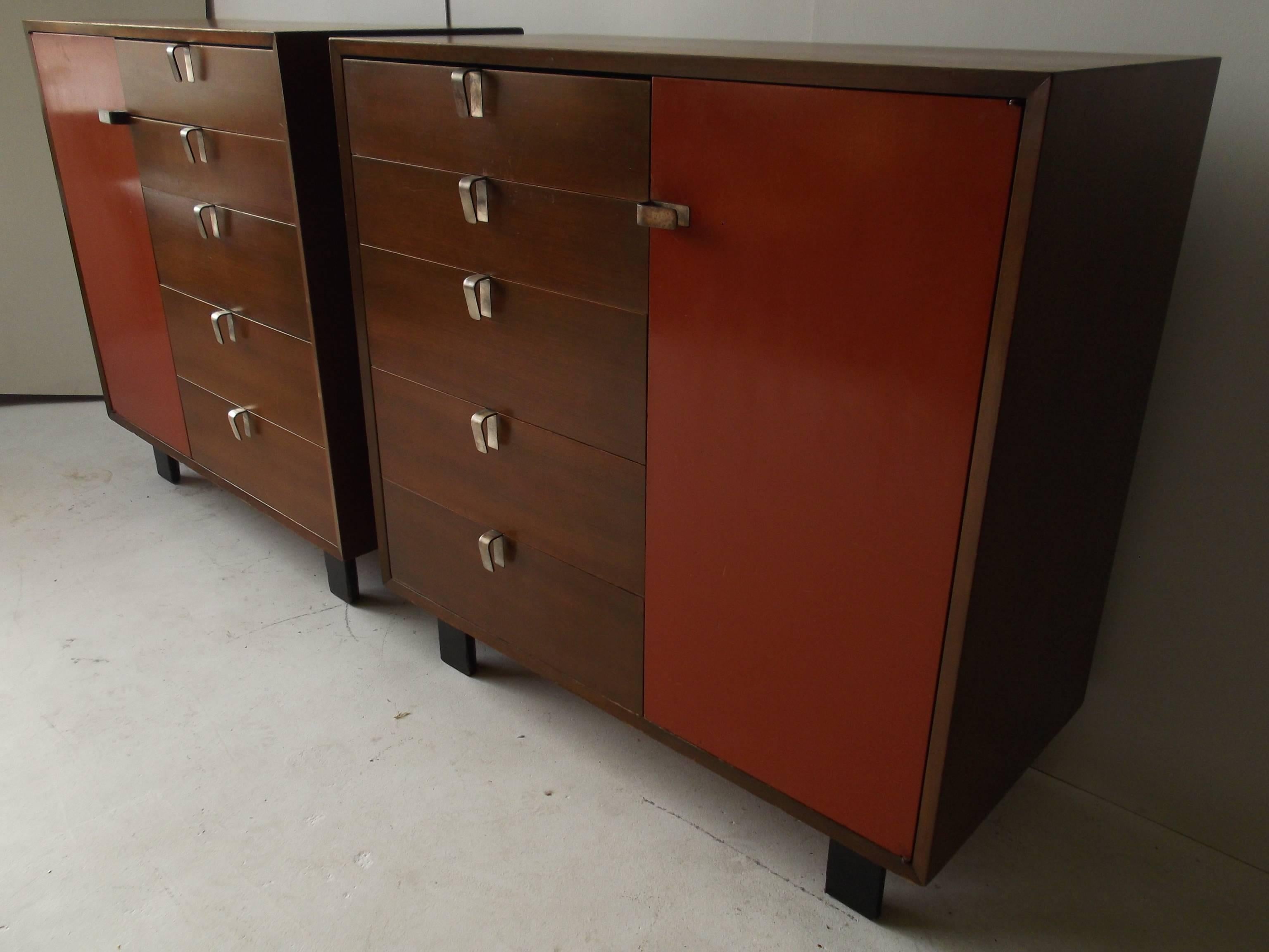 Pair of George Nelson Herman Miller Cabinets In Good Condition For Sale In Tulsa, OK