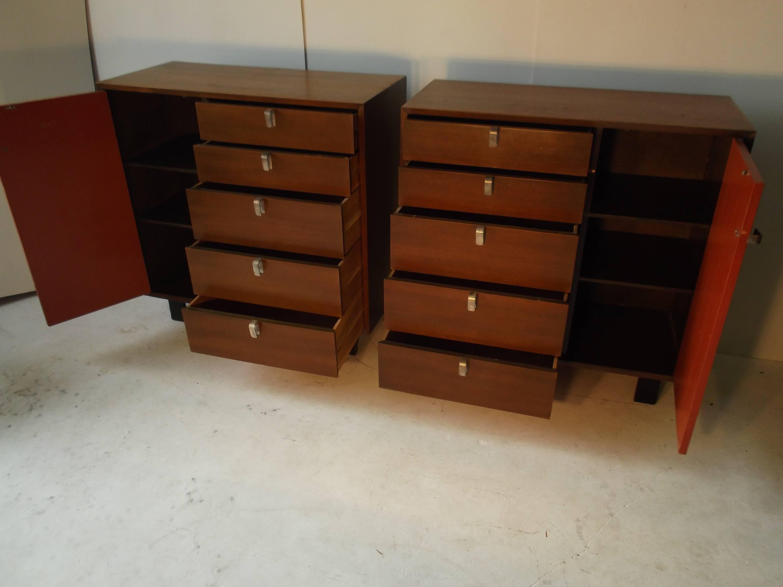Pair of George Nelson Herman Miller Cabinets For Sale 2