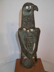 1950s Modern Art Abstract Bronze Eagle Sculpture by Klein