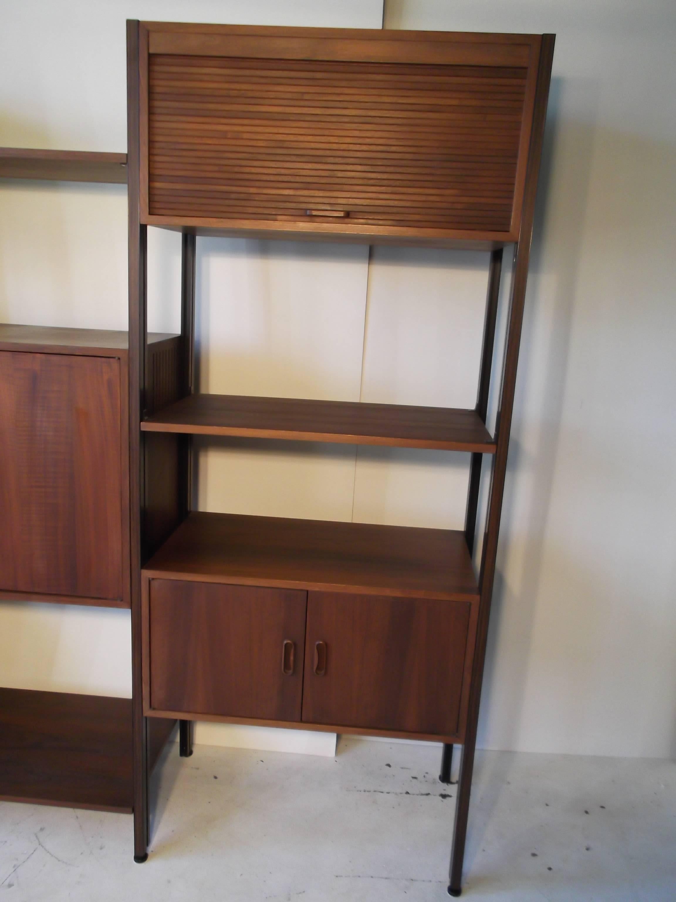 American Fantastic Walnut George Nelson Omni Storage Wall Unit CSS