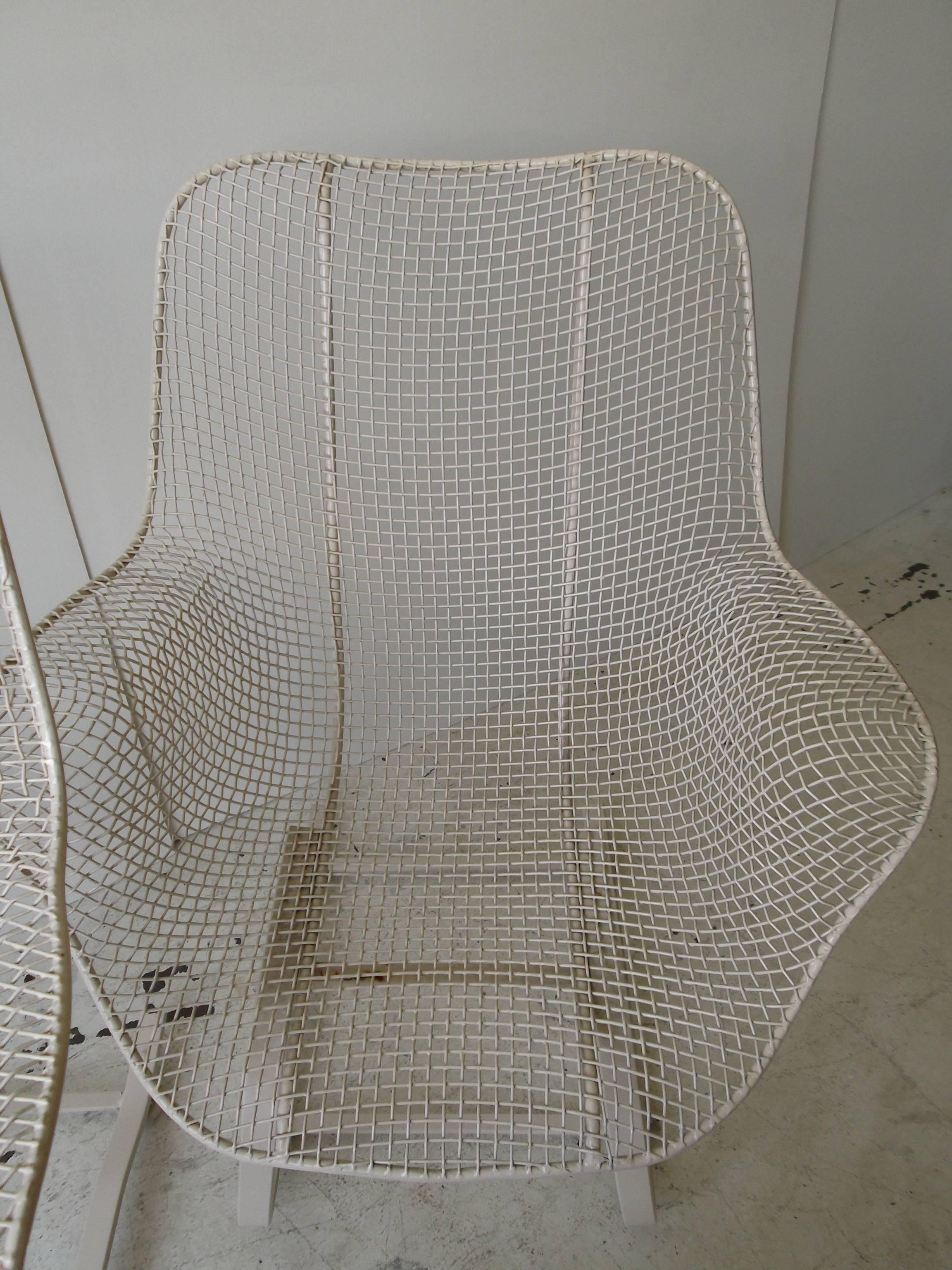 Woodard Sculptura Springer Patio Lounge Chairs In Good Condition For Sale In Tulsa, OK