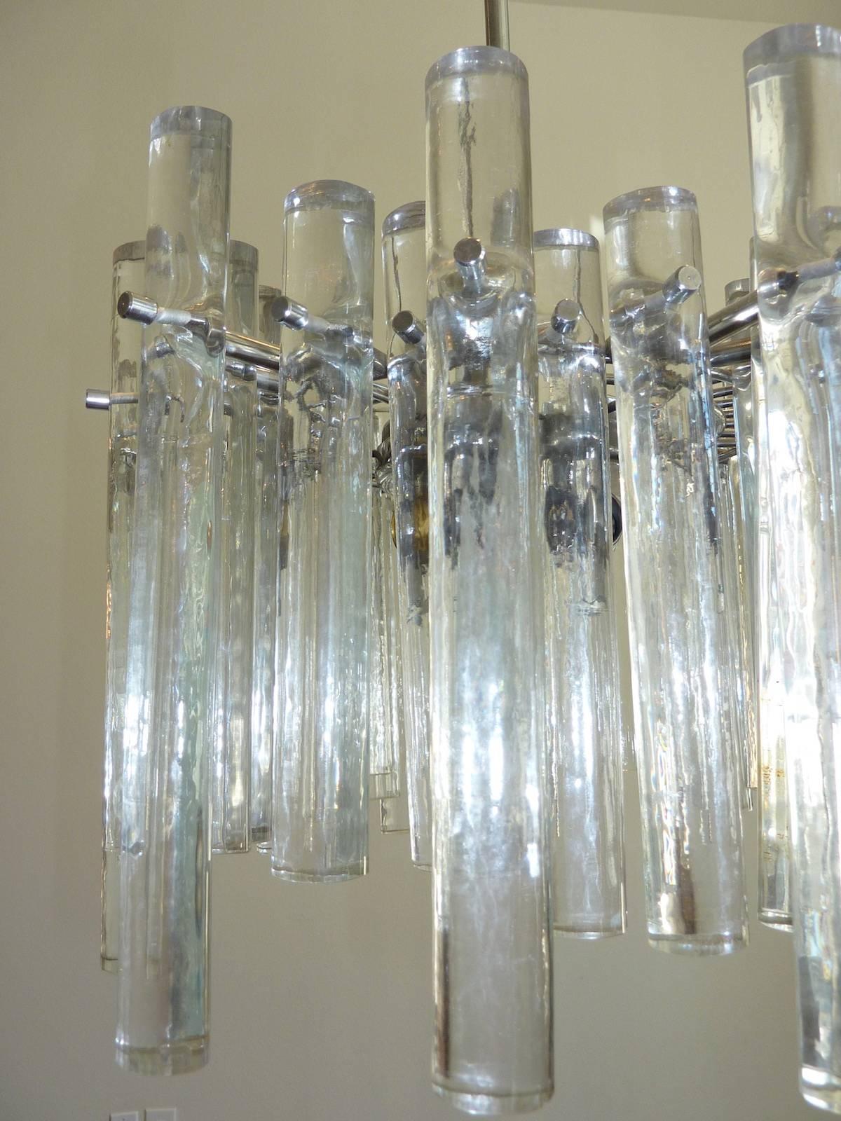 Crystal Vintage Light Fixture Chandelier by Kinkeldey In Good Condition In Frisco, TX