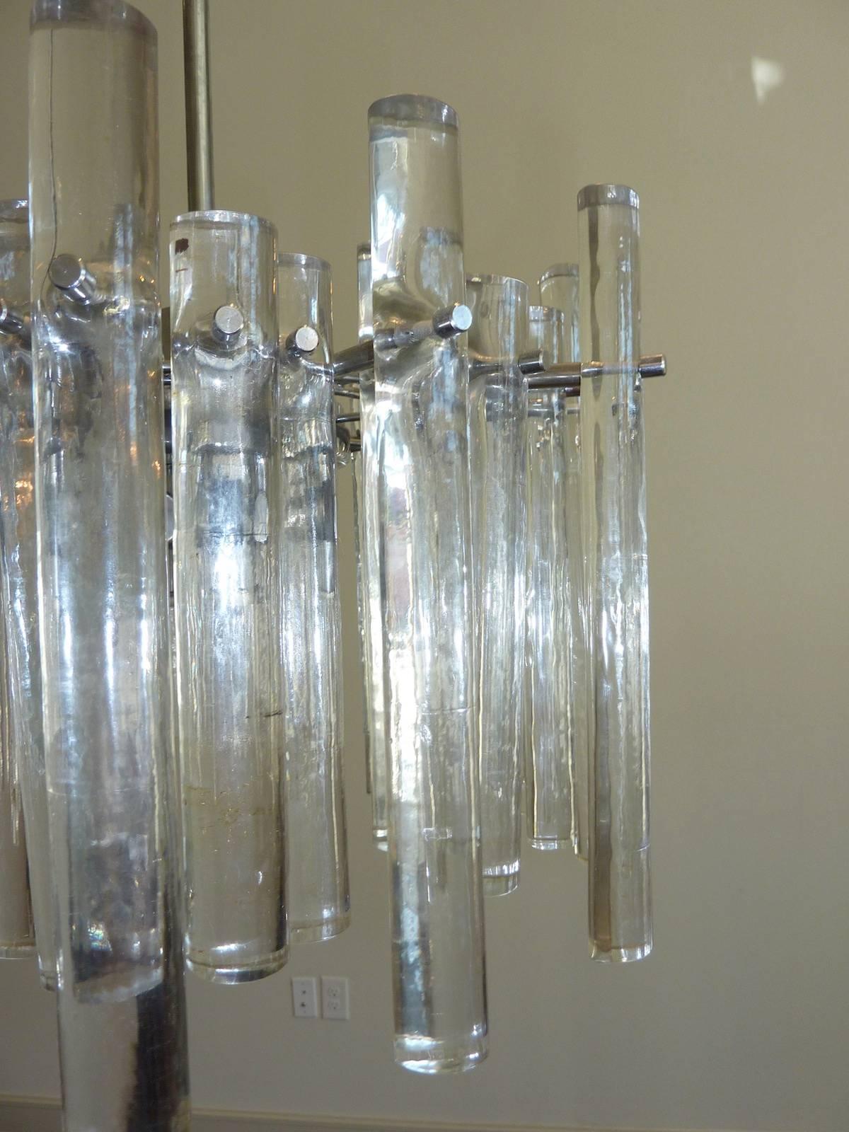 Late 20th Century Crystal Vintage Light Fixture Chandelier by Kinkeldey