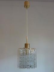 Pair of Doria Petit Organic Glass Tube Light Fixtures Pendants
