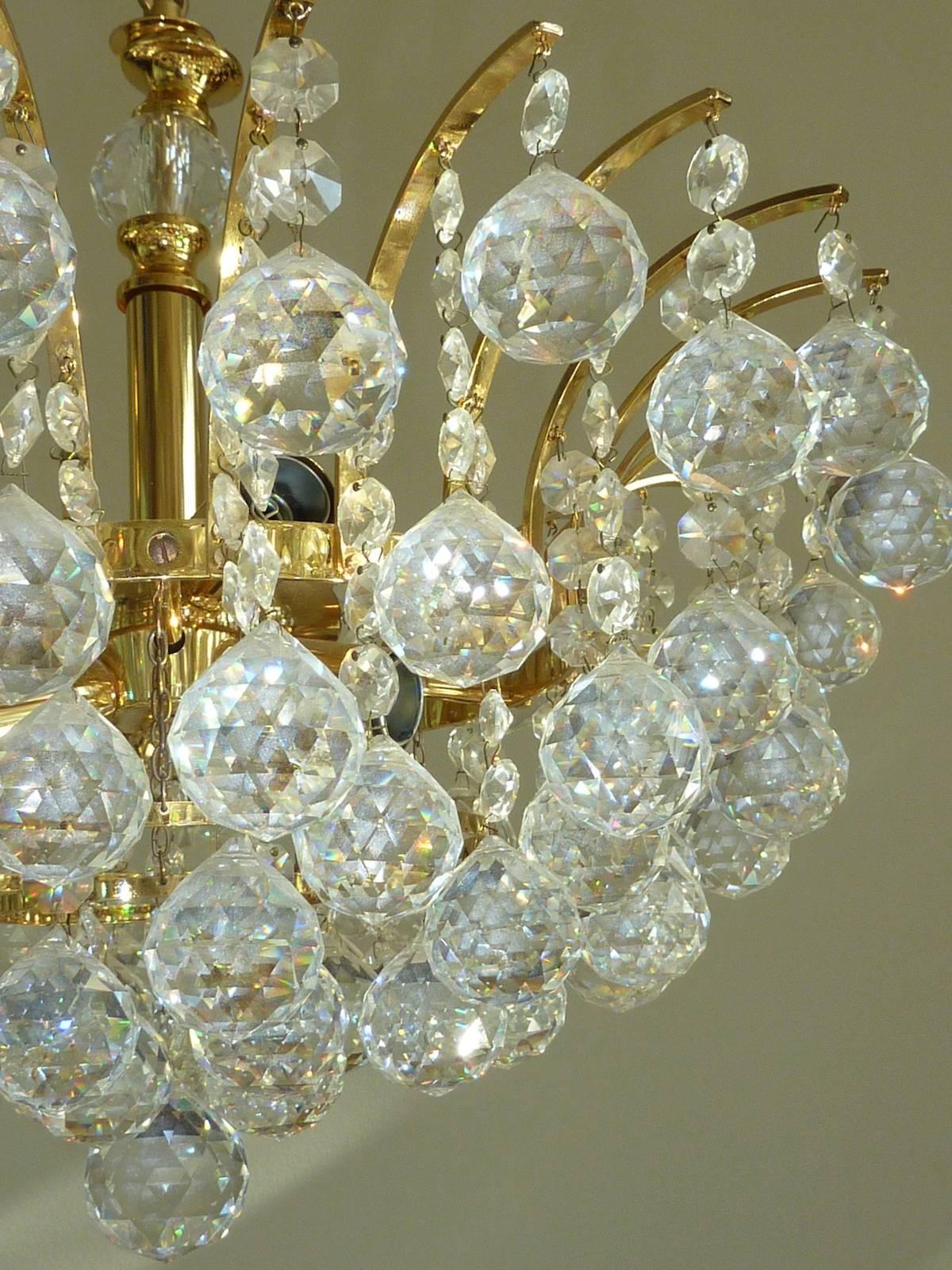 chandelier with crystal balls