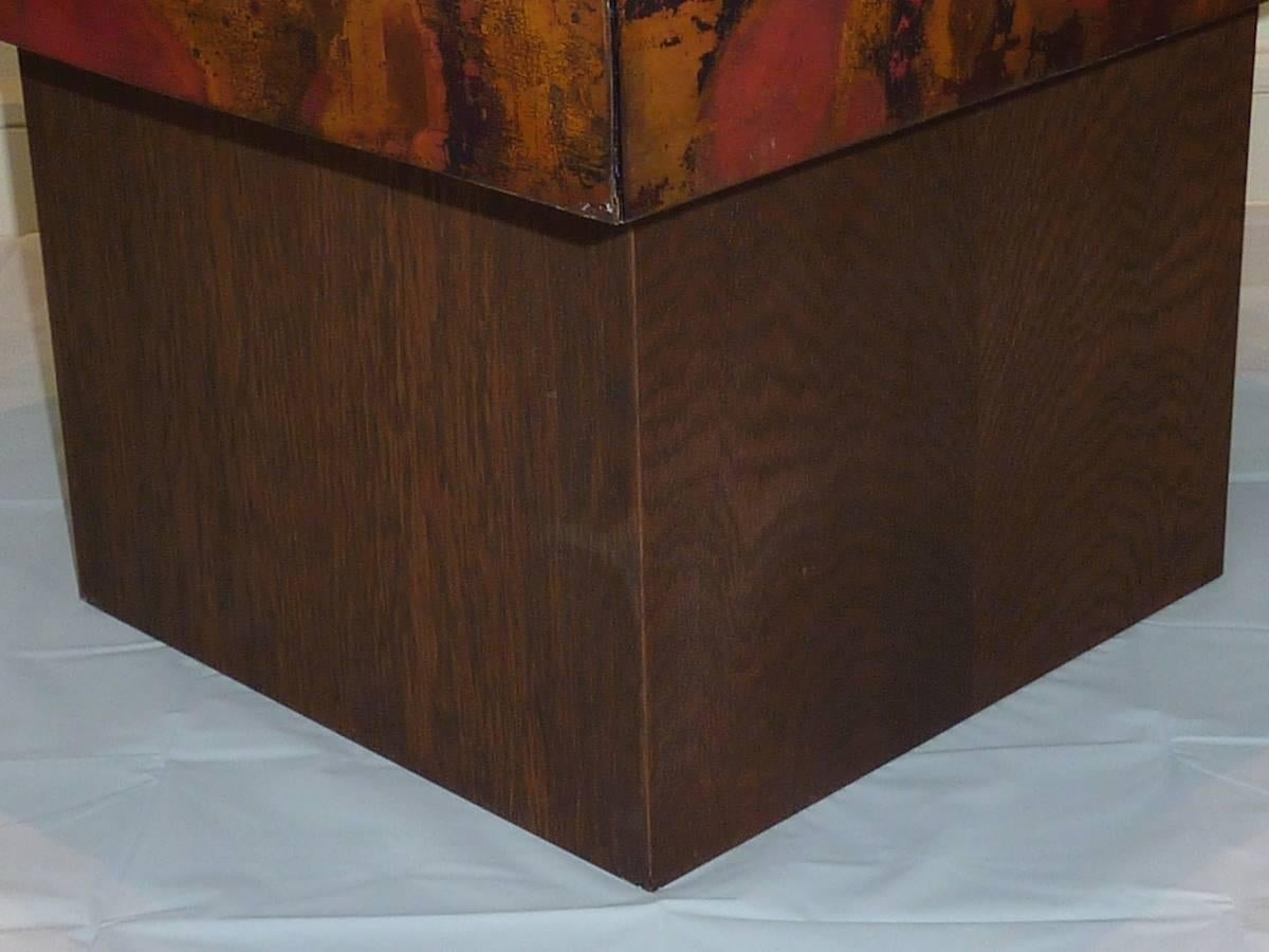 Bernhard Rohne Signed Copper Coffee Table For Sale 1