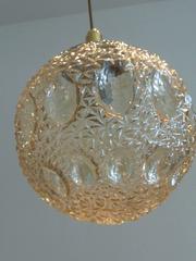 1970s Vintage Limburg Glass Ball Mid-Century Light Fixture