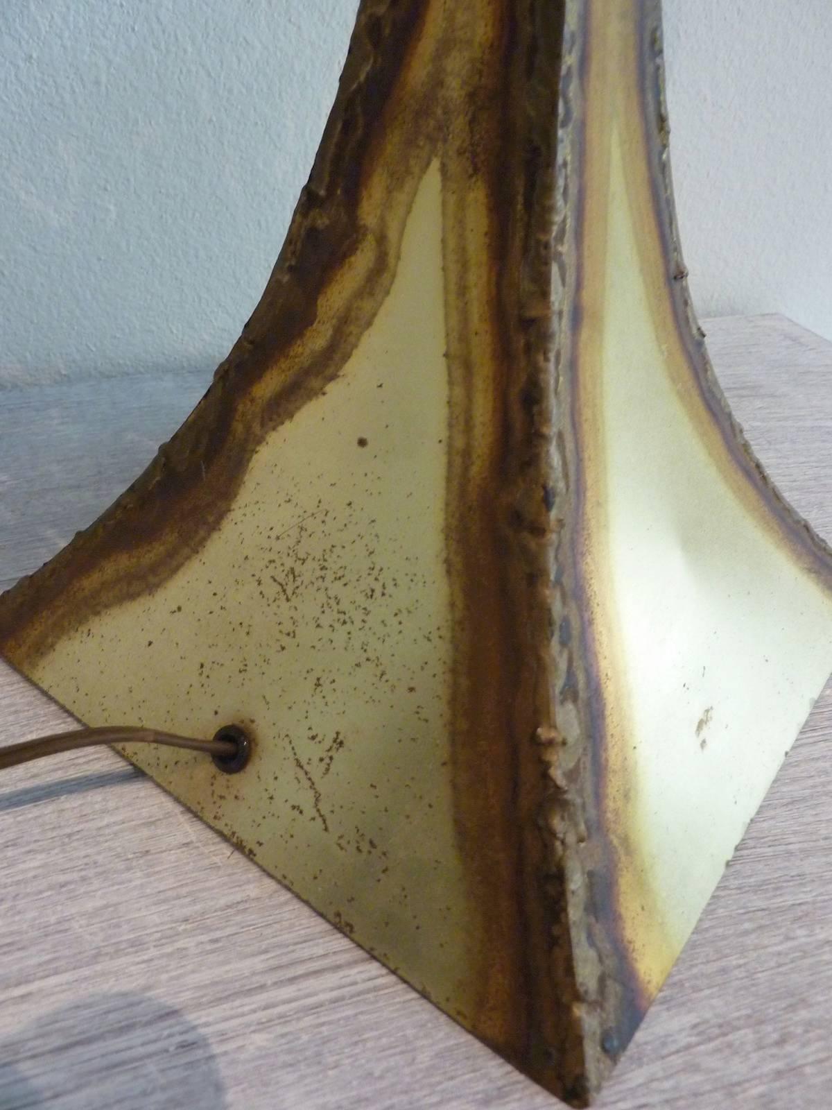 Tom Greene Style Brutalist Table Lamp For Sale 1