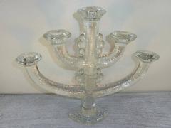 Glass Candle (5) Stick Holder Pukeberg Glasbruk by Staffan Gellerstedt