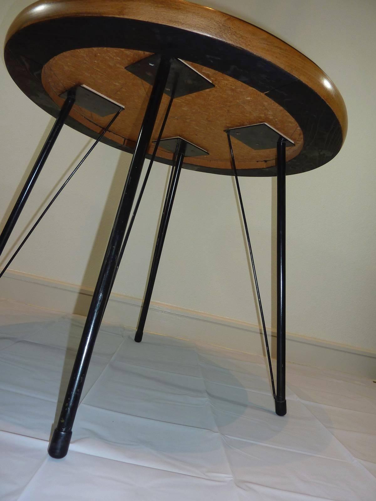Mid-20th Century Pink and Black Mid-Century Rockabilly Dining Table