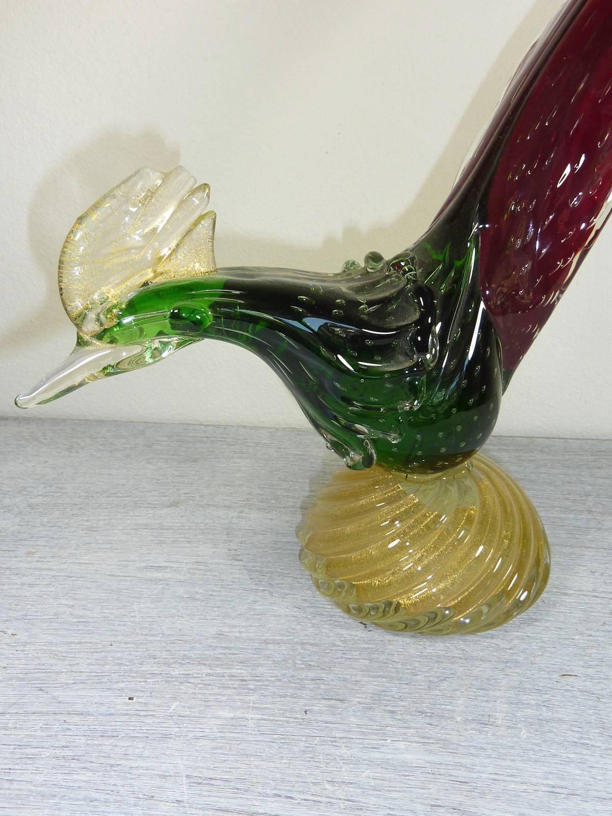 murano glass birds vintage