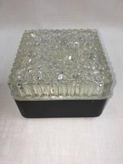 Pair of Mid-Century 1960s Bubble Glass Flush Mount Cube - 2 pair available