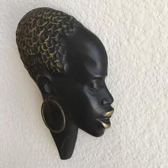 Hagenauer Style Bronze African Female Head Wall Decoration - Super sale