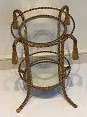 Italian Hollywood Regency Gilded Side Table by Li Puma Firenze, 1950s