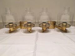 Pair of Hans-Agne Jakobsson Wall Lamp Clear Glass Model V-212 - 2 PAIR AVAILABLE