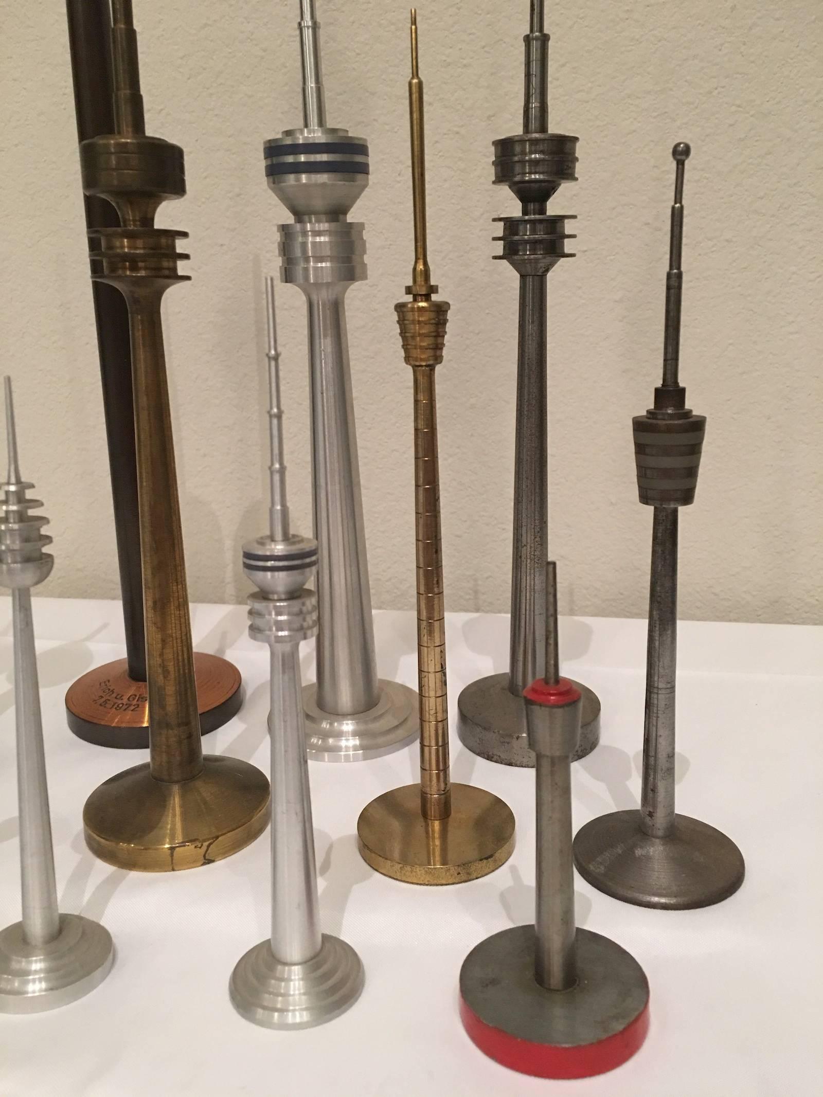 Collection of TV Television Tower Models Design Statues German In Good Condition In Frisco, TX