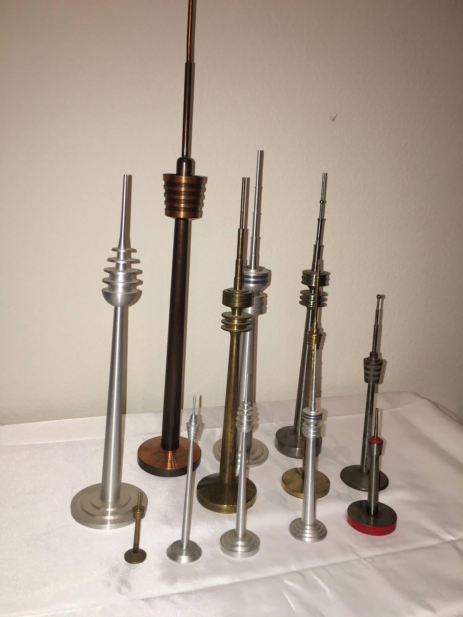 Metal Collection of TV Television Tower Models Design Statues German