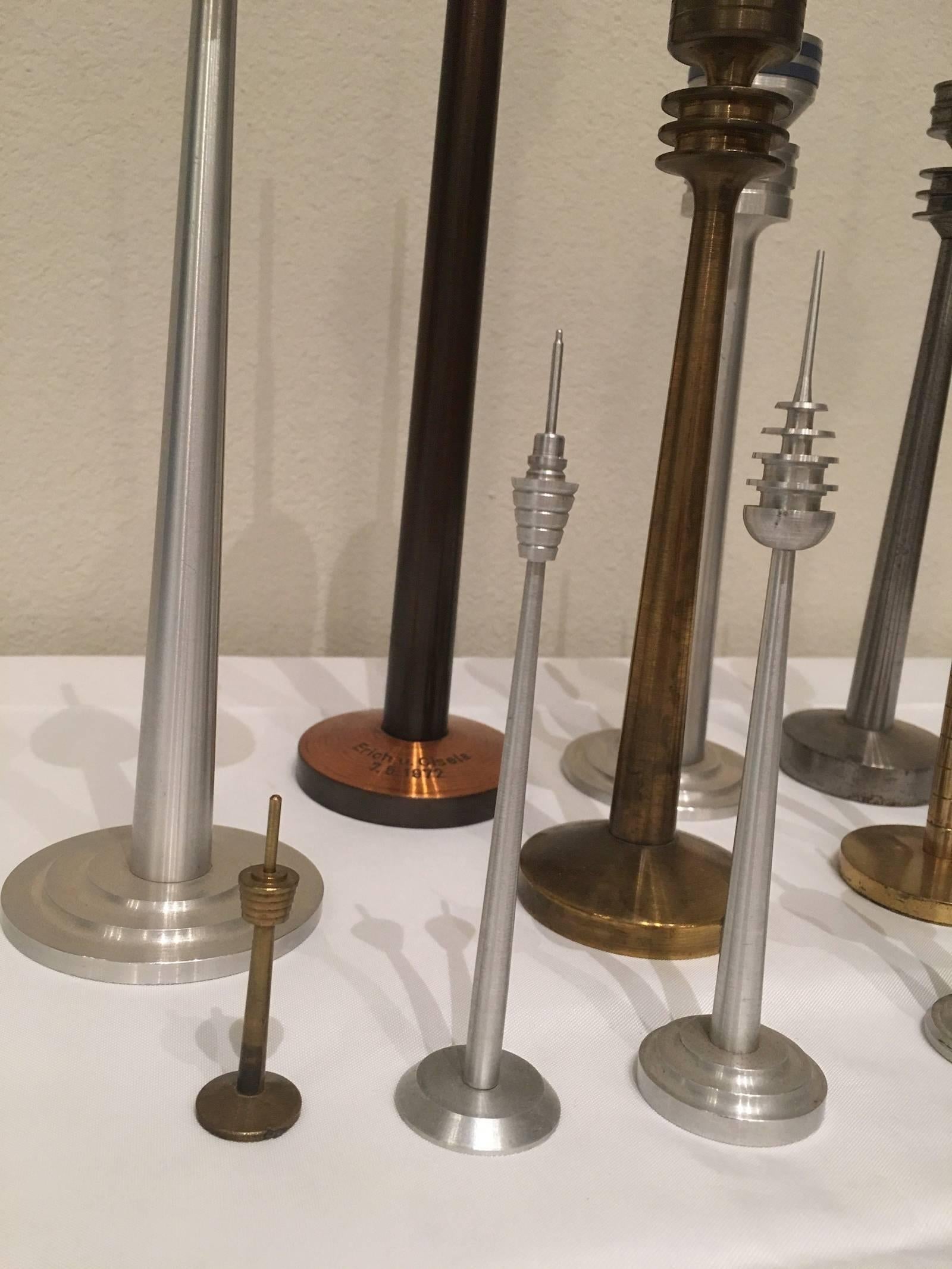 Collection of TV Television Tower Models Design Statues German 1