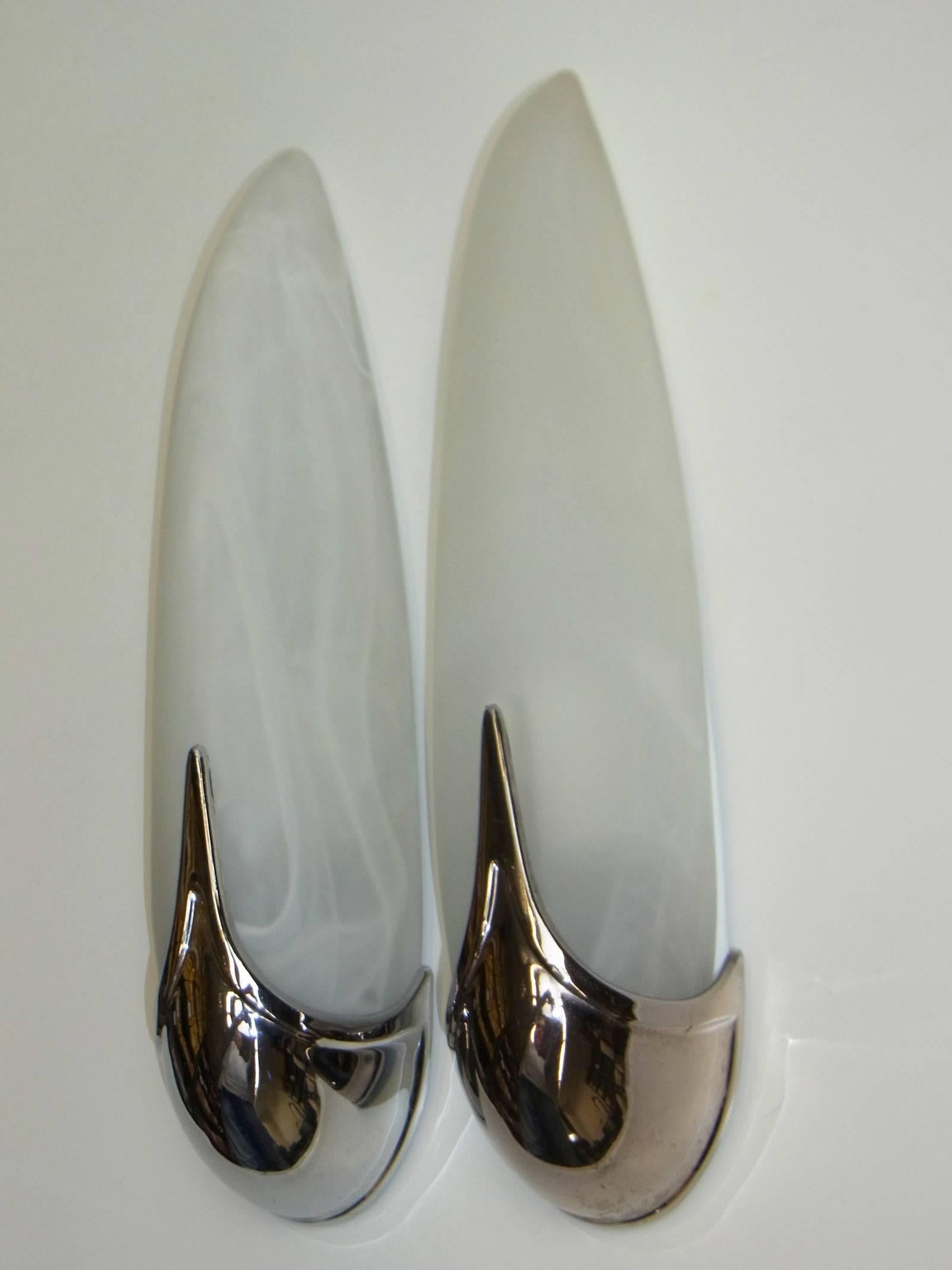 French Vintage Pair of Art Deco Style Sconces, France