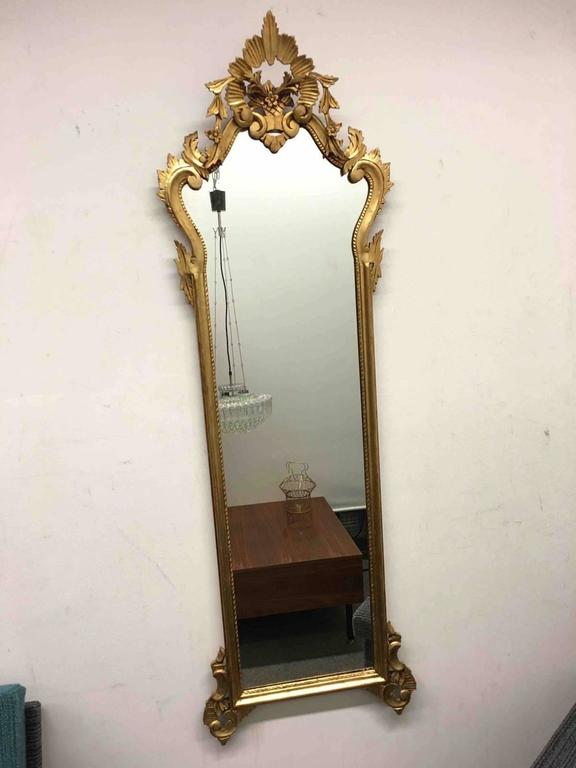 French Rococo Style Giltwood Decorative Mirror For Sale at 1stdibs