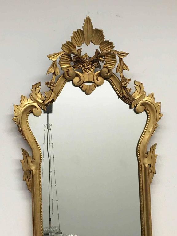 French Rococo Style Giltwood Decorative Mirror For Sale at 1stdibs