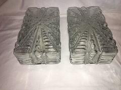 Pair of Unusual Ice Bubble Glass Sconces