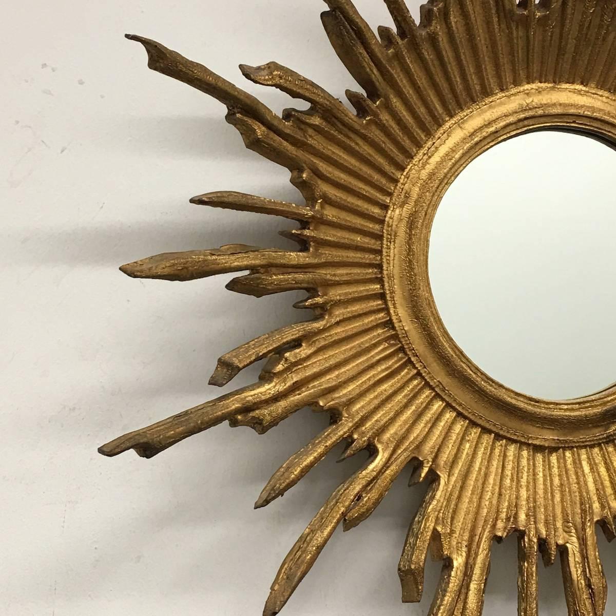 Mid-20th Century Gorgeous Exceptional French Starburst Mirror Vintage