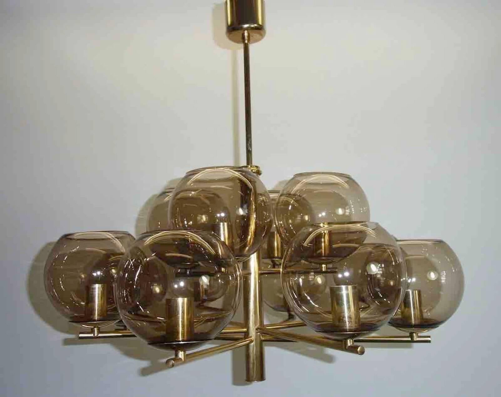 Mid-Century Modernist Chandelier by Hans-Agne Jakobsson In Good Condition For Sale In Frisco, TX