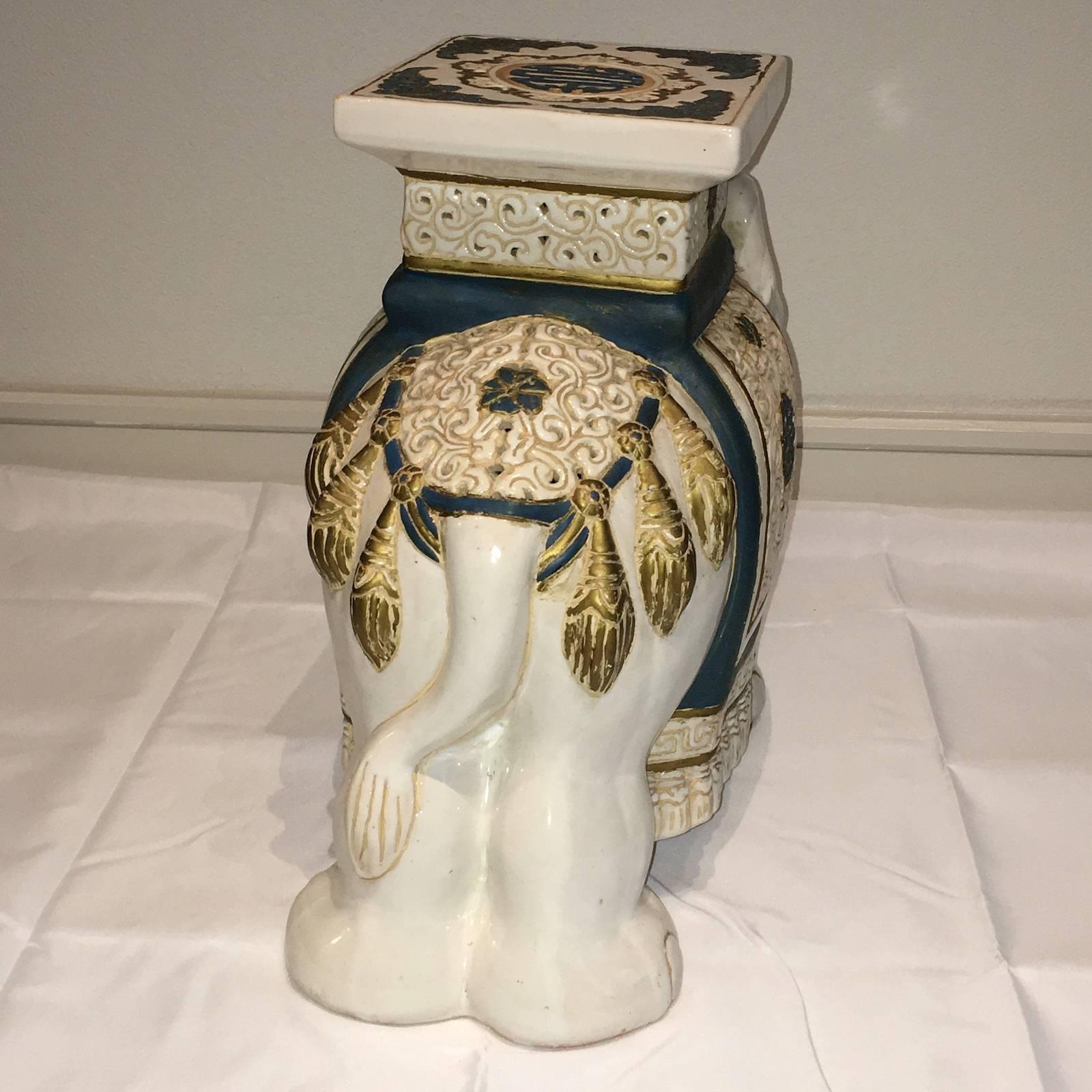 ceramic elephant table