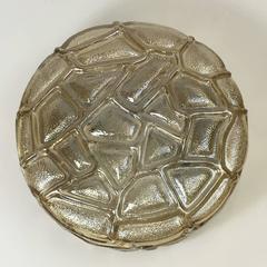 Large Amber Organic Pattern Glass Flush Mount Limburg, Germany