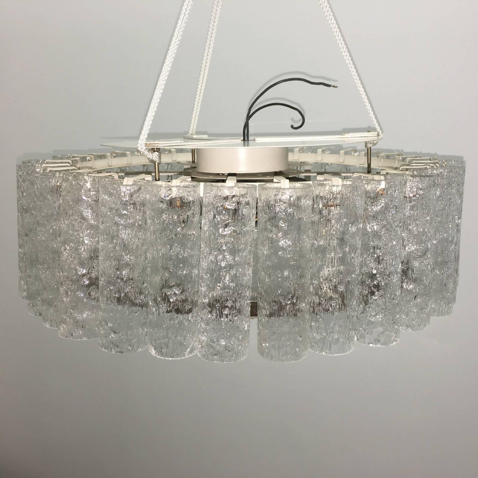 Mid-20th Century Doria Leuchten Glass Tube Flush Mount For Sale