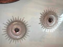 Pair of Starburst Glass Flush Mount Limburg, Germany