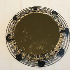 Illuminated Brutalist Mirror, Germany, 1960s