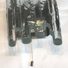 Kalmar Franken Sconces with Ice Block Glass