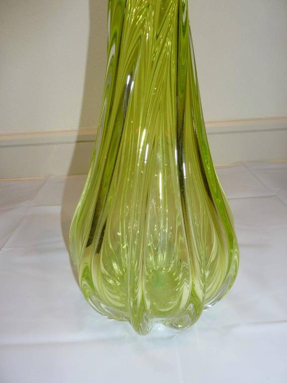 Vintage Italian Green Murano Glass Floor Vase For Sale at 1stDibs vintage glass floor vase