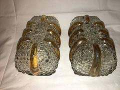 Pair of 1960s German Massive Bubble Glass Sconces