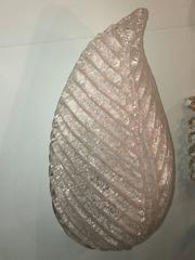 Single Italian Murano Glass Leaf Form Wall Sconce