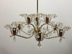 Emil Stejnar Chandelier "Water Fountain" Brass Copper Glass
