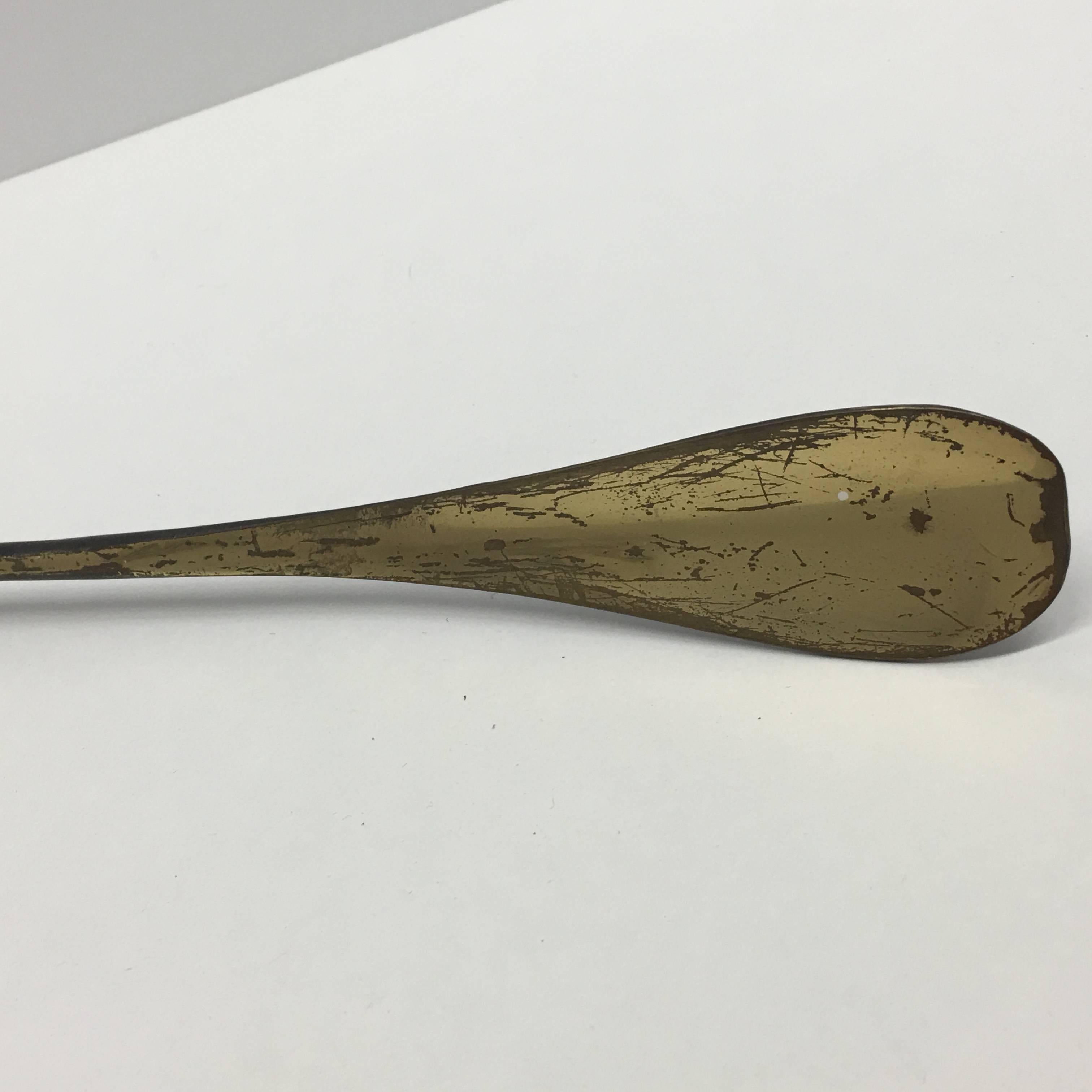 Midcentury Brass Shoehorn by Walter Bosse In Good Condition For Sale In Frisco, TX