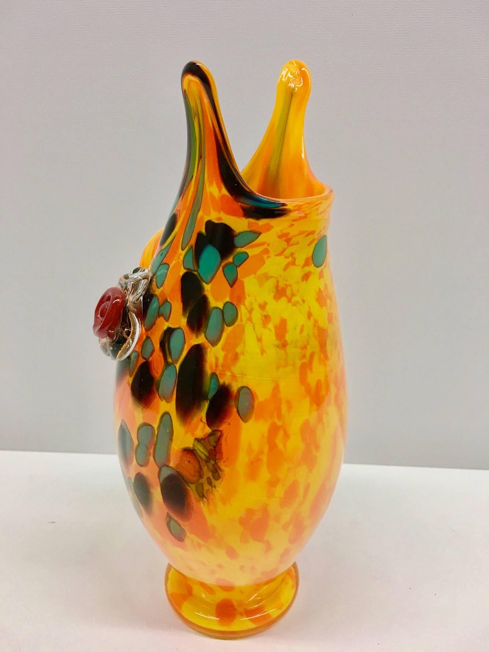 owl glass vase