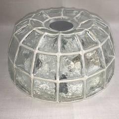 Limburg Honeycomb Iron and Clear Glass Flush Mount