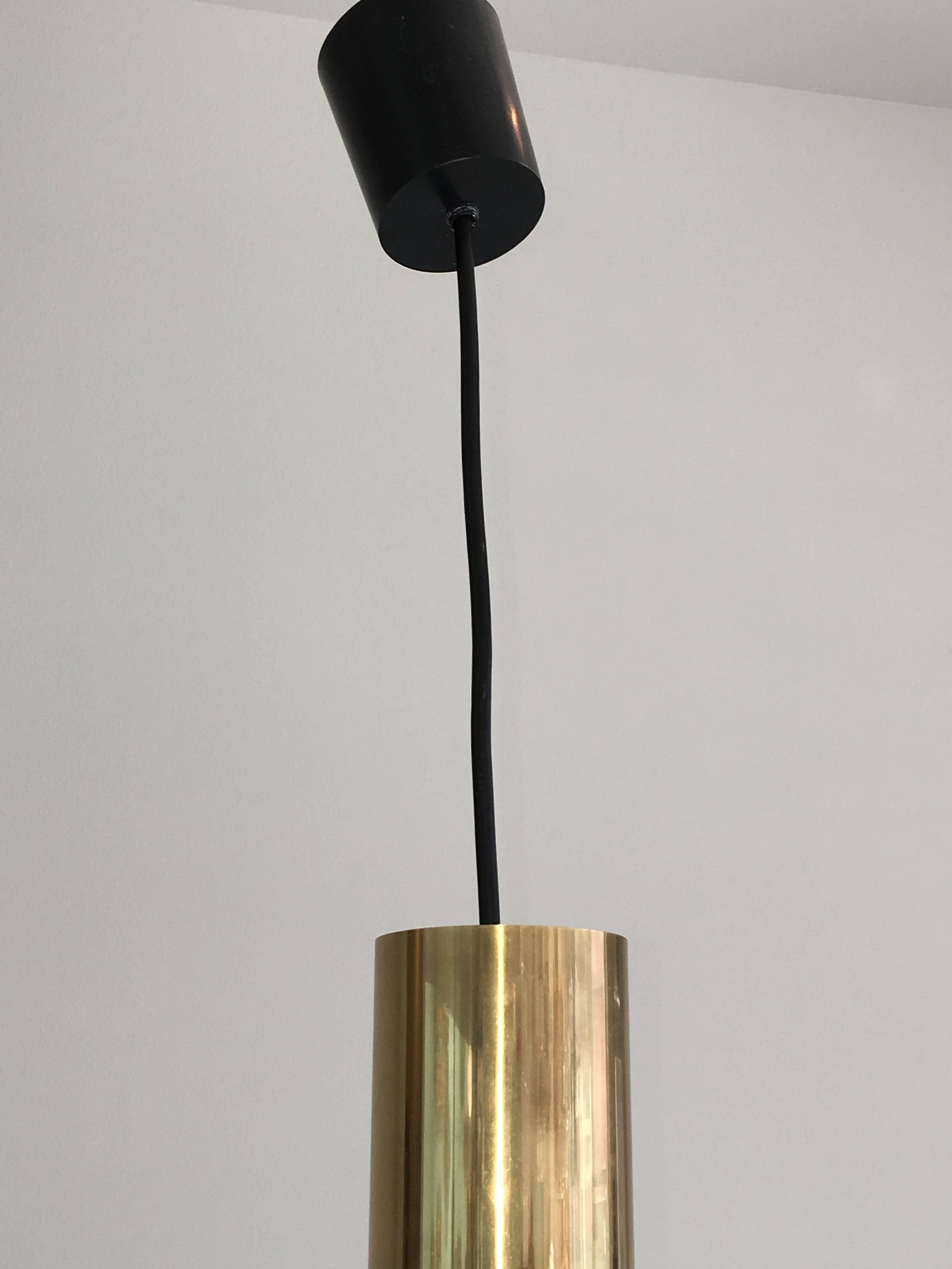 1960s German Limburg Brass and Bubble Glass Pendant by Helena Tynell - SALE For Sale 1