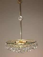 Teardrop Crystal Glass Chandelier by Palwa, circa 1970s