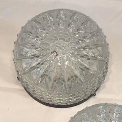Three Ice Crystal Pattern Limburg Style Flush Mount