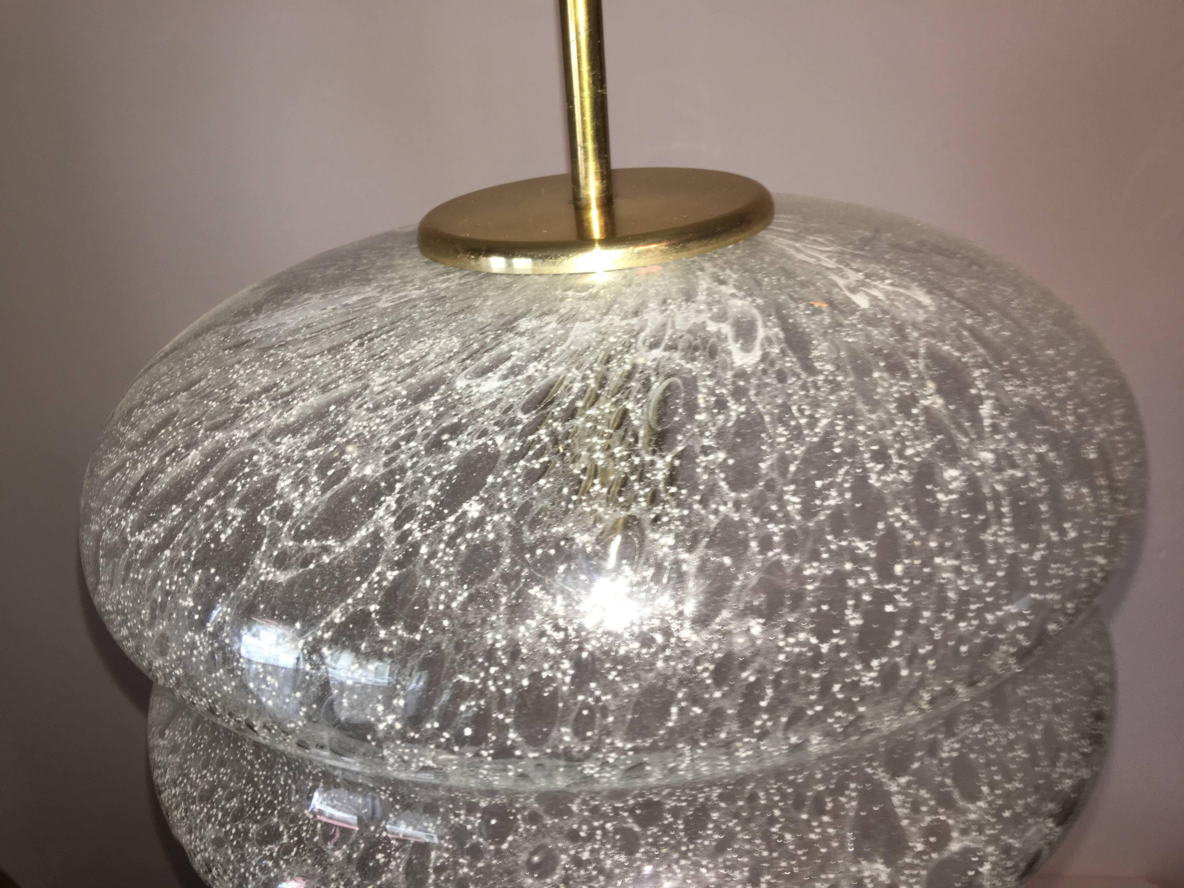 Air Bubble Glass Pendant Chandelier 1960s by Doria For Sale 1