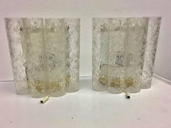 Doria Leuchten Glass Tube Pair of Sconces, 1960s