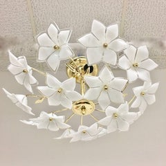 Stunning Flower Glass Italian Wall Light or Flush Mount