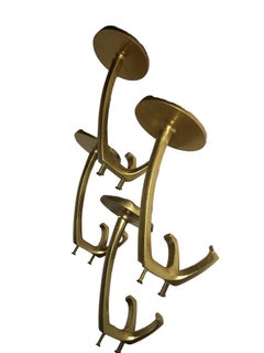 Four Mid Century Wall Hook Brutalist Style 1970s Germany