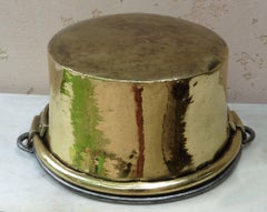 Calderone francese in rame giallo dell'inizio del XIX secolo