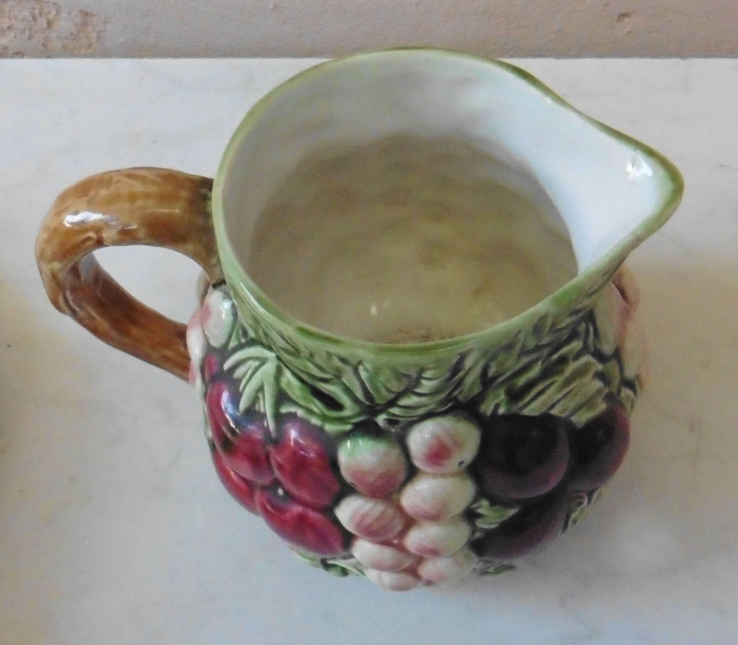 sarreguemines pottery pitcher